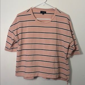 Roolee Pink Striped Short Sleeved Tee